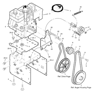 Engine Diagram and Parts List for 1695375-6271500X43 2007 Briggs and Stratton Snow Blower